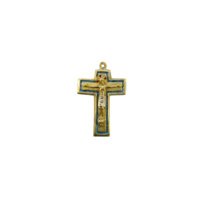 Christ roman bronze et émaux, Crucifix – 9 cm – 954-210
