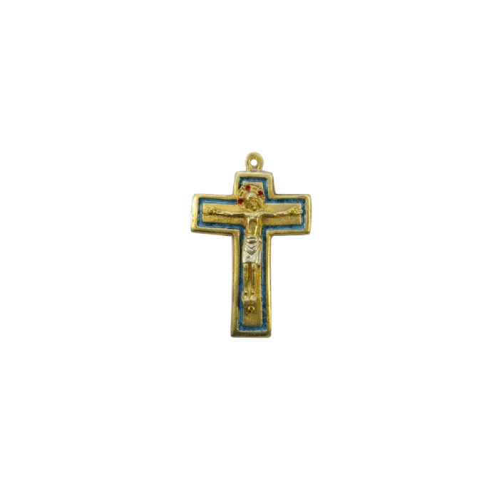 Christ roman bronze et émaux, Crucifix – 9 cm – 954-210