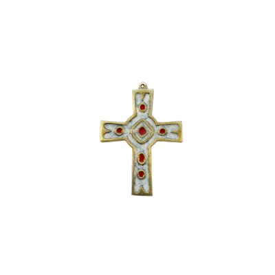 Croix murale médiévale, croix émaillée, émaux grand feu – 10 cm – 892