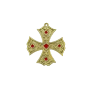 Croix patée, croix médiévale murale – 12 cm – 0216 rouge - Les Tailleurs d'Images