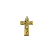Christ roman bronze et émaux, Crucifix