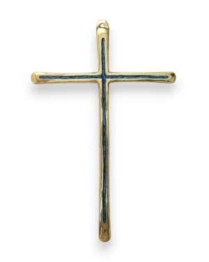 Croix – Bronze émaillé – 19 – 5 cm – 030