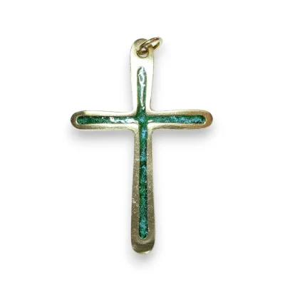 Croix pendentif, cadeau communion, cadeau baptême – 7 cm – 0211