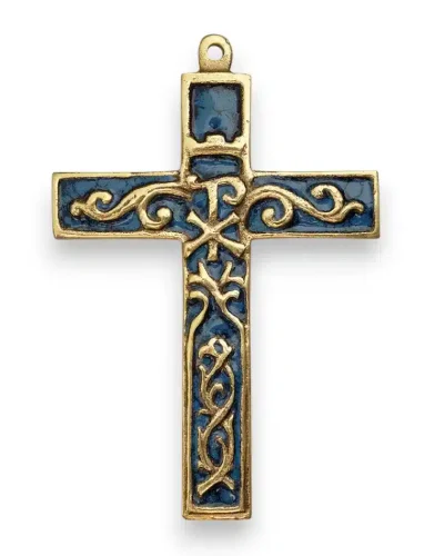 Croix chrétienne murale de style baroque – 12 cm