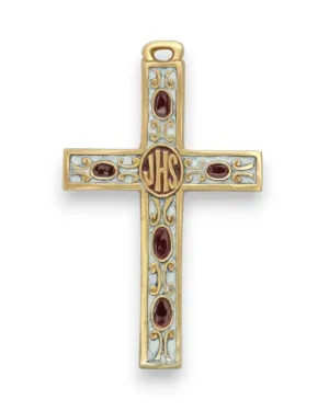Croix – Bronze émaillé – 9 cm – 034