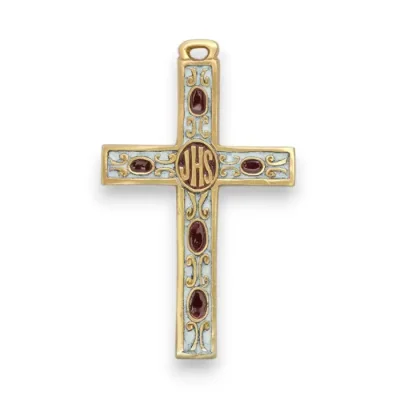 Croix – Bronze émaillé – 9 cm – 034