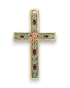 Croix – Bronze émaillé – 9 cm – 034