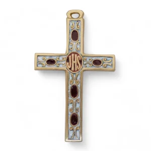 Croix – Bronze émaillé – 9 cm – 034