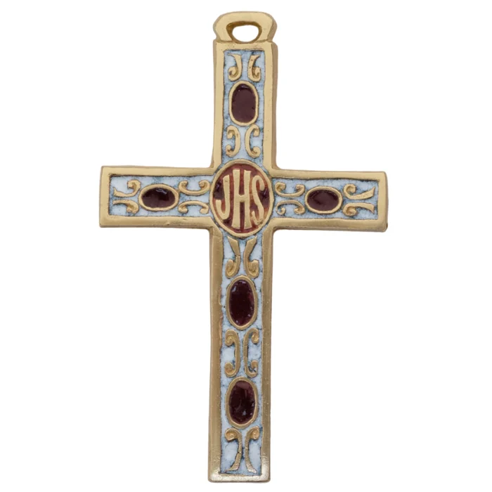 Croix – Bronze émaillé – 9 cm – 034