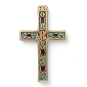 Croix – Bronze émaillé – 9 cm – 034