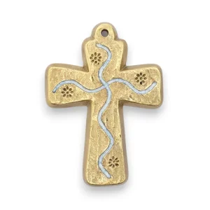 Croix murale motif ondulé – 9,5 cm L30