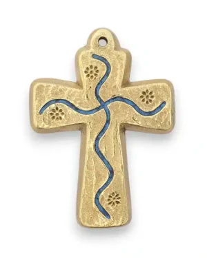 Croix murale motif ondulé – 9,5 cm L30