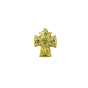 Croix médiévale étoilée, croix décorative florale