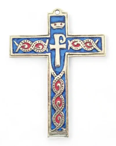 Croix catholique murale de style médiéval