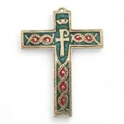 Crois murale chrisme vert