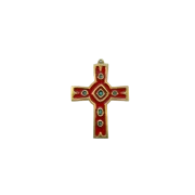 Croix murale médiévale, croix émaillée, émaux grand feu