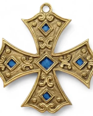 Croix pattée médiévale murale – 12 cm – 0216