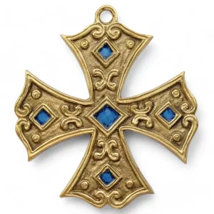 Croix pattée médiévale murale – 12 cm – 0216