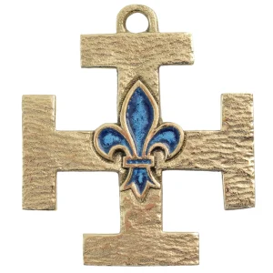 Croix Scout de France - Fleur de lys - bronze émaillé