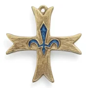 Croix scouts d'Europe- 8 cm - bronze émaillé