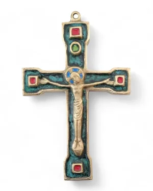 Crucifix d&rsquo;inspiration médiévale – 15 cm – 889
