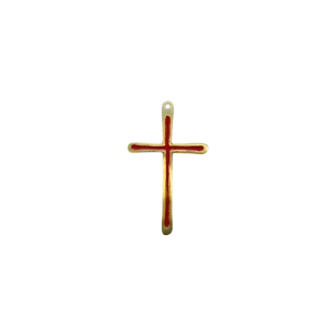 Fine croix d’aube en bronze émaillé – 10 cm – 0194