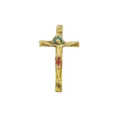 Christ sur croix massive – 14,5 cm – 092