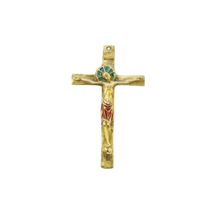 Christ sur croix massive – 14,5 cm – 092