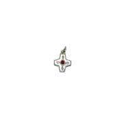 Croix de naissance, motif médiéval, bijou bébé – 2 cm – N73 BLANC - Les Tailleurs d'Images