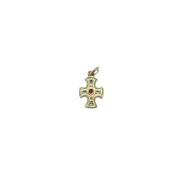 Croix pattée ou celte, croix pendentif, bijou religieux - 2,4 cm - 0175 BLEU | Les Tailleurs d'Images
