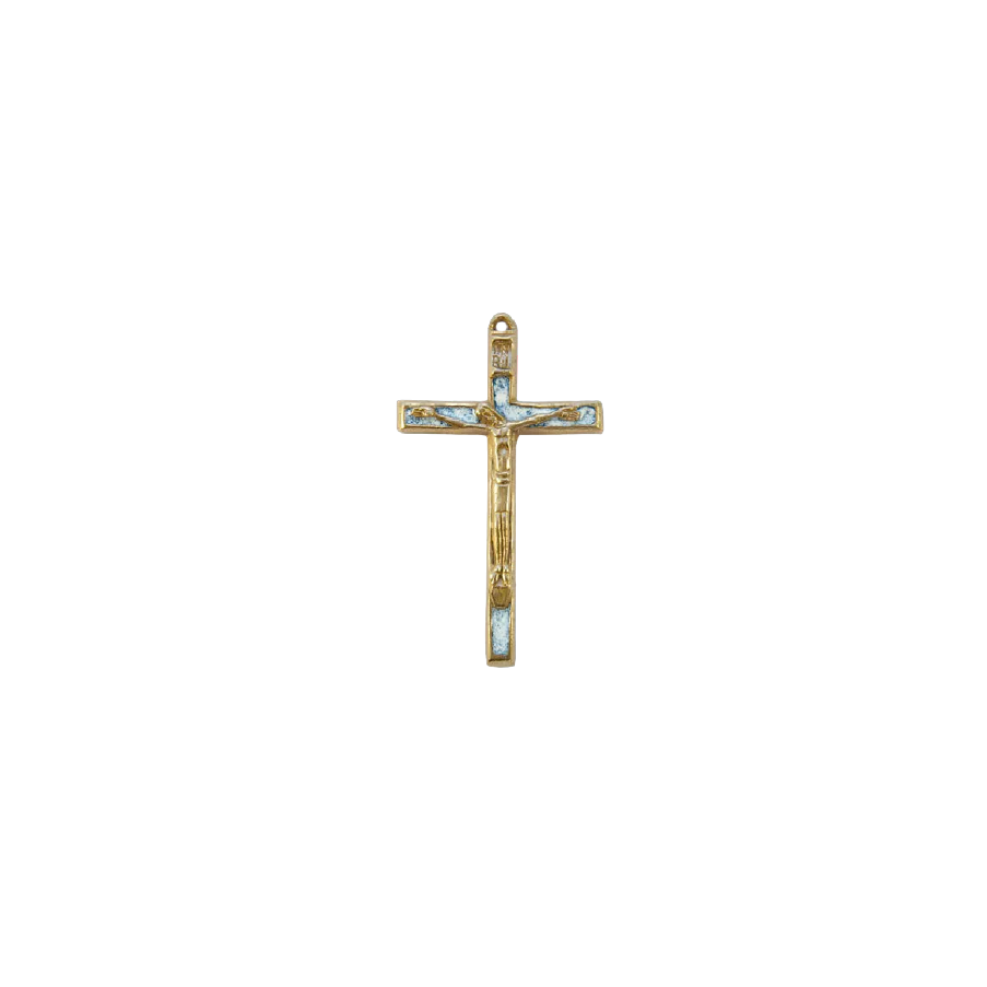 Crucifix pendentif ou mural avec symbole biblique INRI – 9 cm – 370 - BLANC | Les Tailleurs d'Images