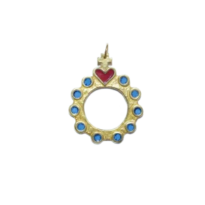 Dizainier Sacré-Cœur en pendentif – bijou religieux – 5 cm – 0119