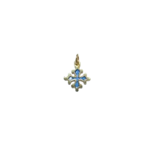 Pendentif Croix de Toulouse Émaillé en Bronze – 2,1 cm – 0187