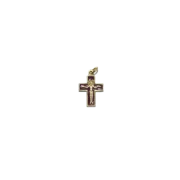 Pendentif crucifix, bijou Christ sur croix émaillée – 2,6 cm – 0181 rouge | Les Tailleurs d'Images