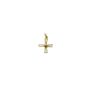 Sacré-Coeur, croix en pendentif, bijou religieux - 2 cm - 0155 blanc | Les Tailleurs d'Images