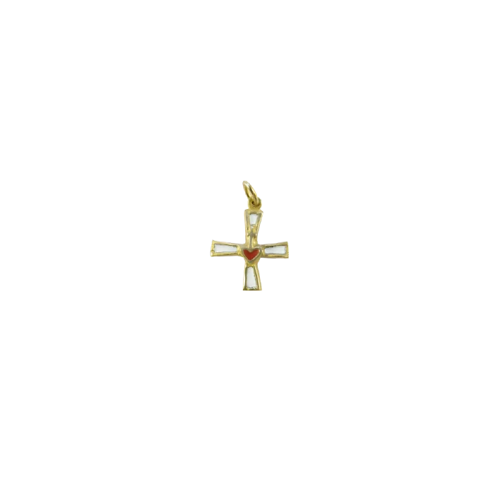 Sacré-Coeur, croix en pendentif, bijou religieux – 2 cm – 0155