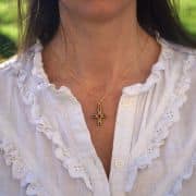 Collier croix chrétienne – forme grecque – 3 cm