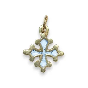 Pendentif Croix de Toulouse Émaillé en Bronze – 2,1 cm – 0187