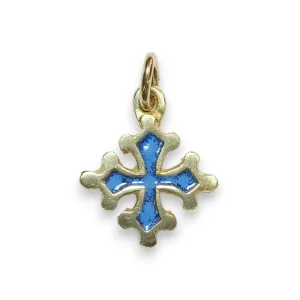 Pendentif Croix de Toulouse Émaillé en Bronze – 2,1 cm – 0187