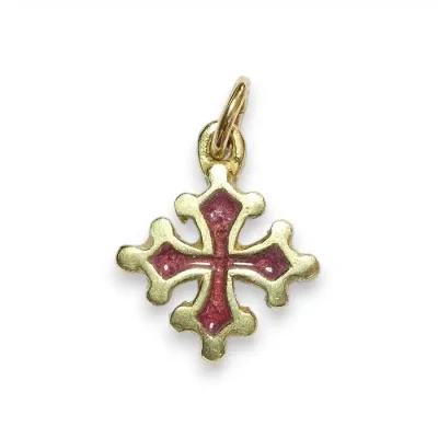 Pendentif Croix de Toulouse Émaillé en Bronze – 2,1 cm – 0187