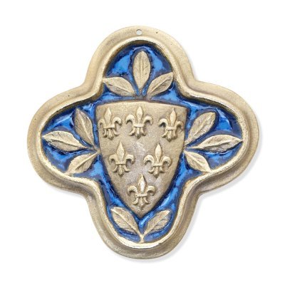 Blason des Armes de France avec un semis de fleurs-de-lys – 9,5 cm – 0178