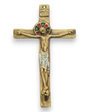 Christ sur croix massive – 14,5 cm – 092