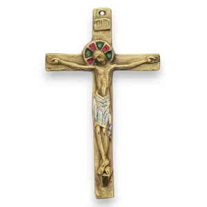 Christ sur croix massive – 14,5 cm – 092