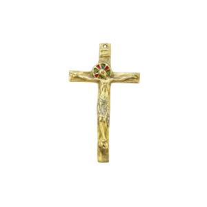 Christ sur croix massive – 14,5 cm – 092