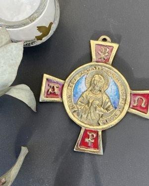 Croix Jésus Sacré Coeur – 11 cm – 0109