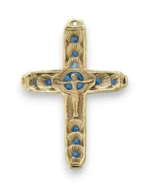 Crucifix en bronze émaillé – 9,5 cm – 240