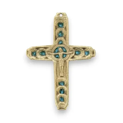 Crucifix en bronze émaillé – 9,5 cm – 240