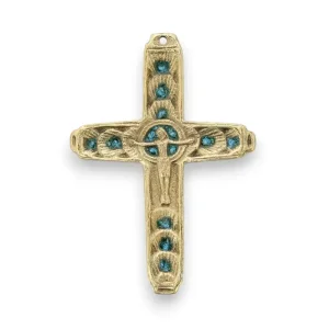 Crucifix en bronze émaillé – 9,5 cm – 240