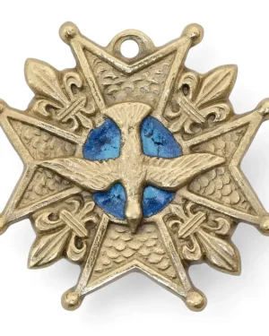 Croix du Saint-Esprit et fleurs de lys – 8 cm – 0208