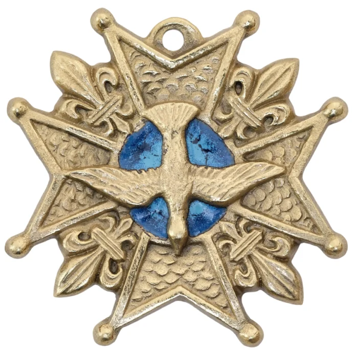 Croix de l’ordre du Saint-Esprit et fleurs de lys – 8 cm – 0208